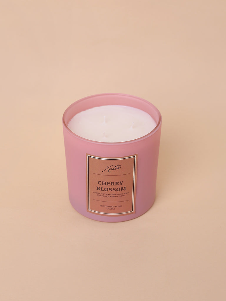 Xcite Pink Cherry Blossom Soy-Blend Candle 400g