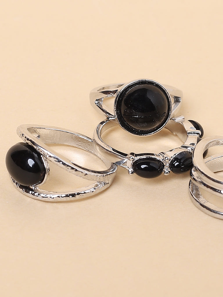 Misbu Assorted Evil Eye And Twisted Rings - Set Of 4