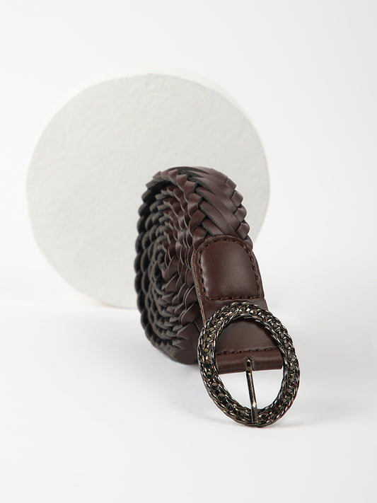 Misbu Brown Braided Belt