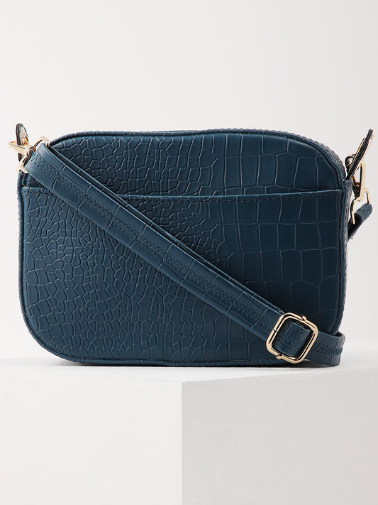 Misbu Color Blue Box Sling Bag