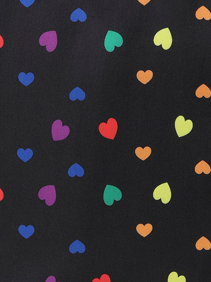 Misbu Black Heart Shopper Tote Bag