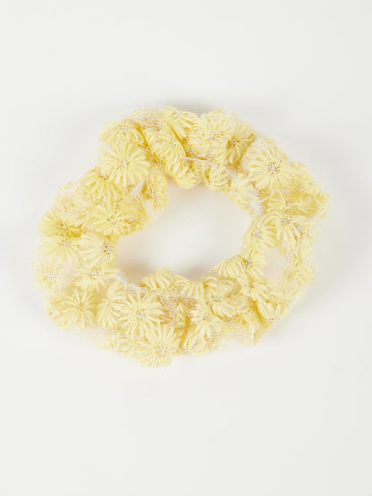 Misbu Yellow and Pink Scrunchies - Set of 2
