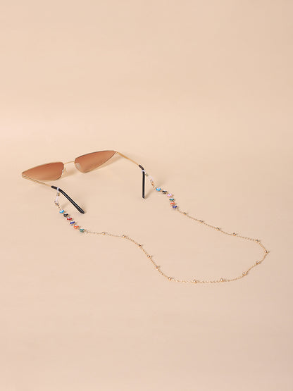 Misbeliv Gold Tone Multicolored Evil Eye Sunglasses Chain