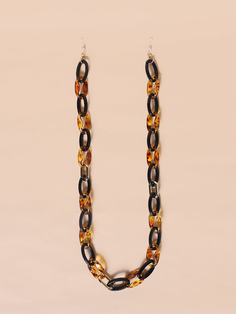 Misbeliv Braided Black & Brown Acrylic Sunglasses Chain