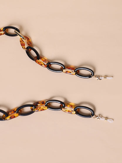 Misbeliv Braided Black & Brown Acrylic Sunglasses Chain