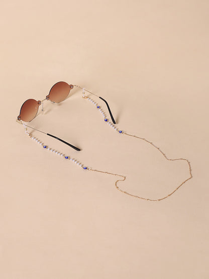 Misbeliv Pearl And Evil Eye Gold-Tone Chain