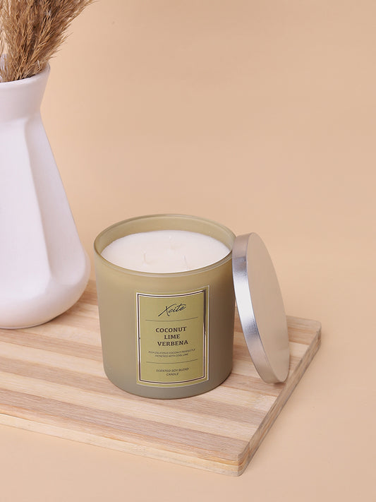 Xcite Green Coconut, Lime & Verbena Soy-Blend Candle 400g