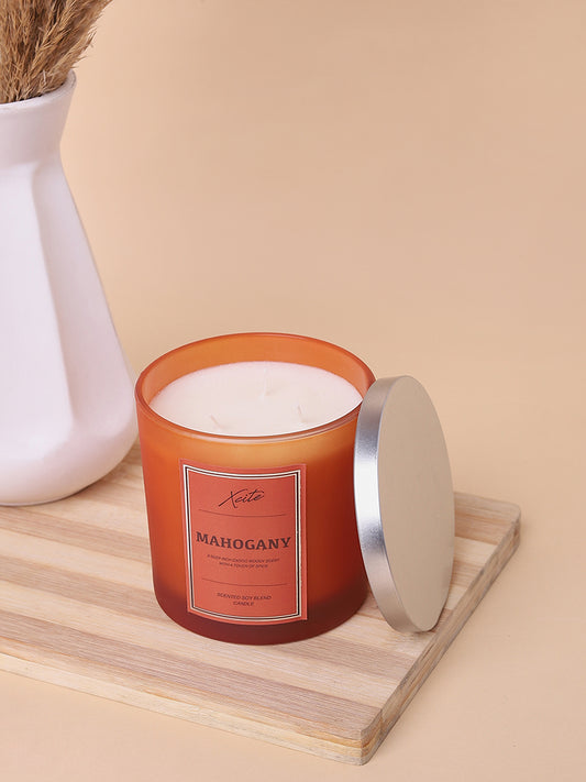 Xcite Burnt Orange Mahagony Soy-Blend Candle 400g