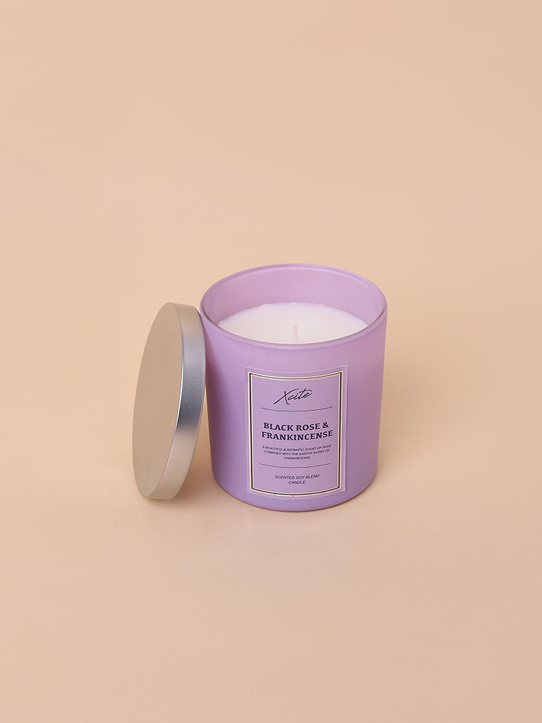 Xcite Lilac Black Rose & Frankincense Soy-Blend Candle 200g