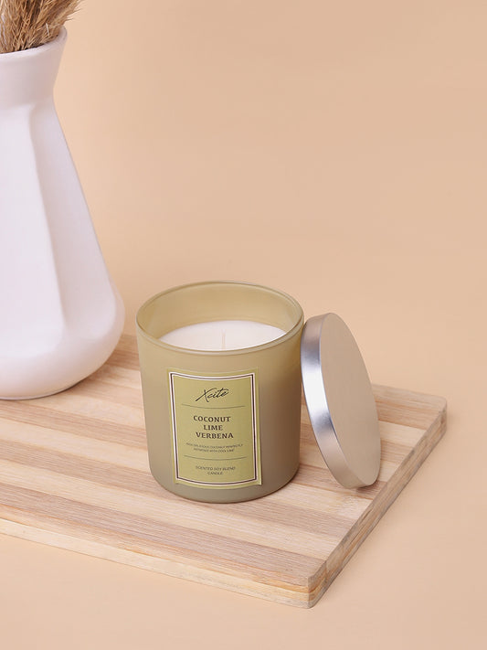 Xcite Green Coconut, Lime & Verbena Soy-Blend Candle 200g
