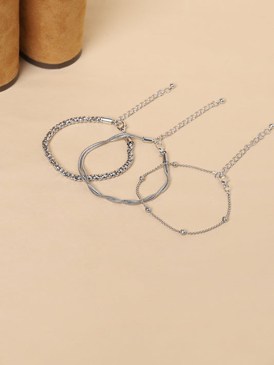 Misbu Assorted Silver-Tone Bracelet - Set Of 3
