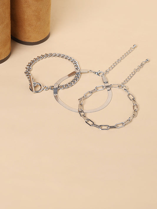 Misbu Assorted Silver-Tone Bracelet - Set Of 3
