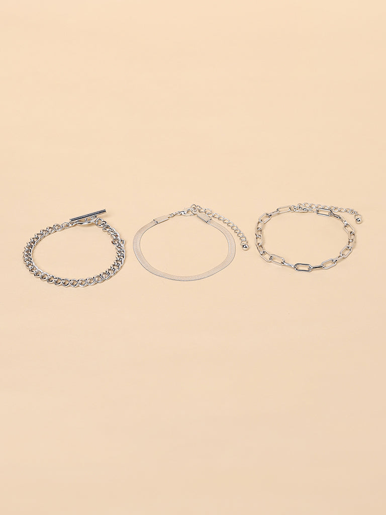 Misbu Assorted Silver-Tone Bracelet - Set Of 3