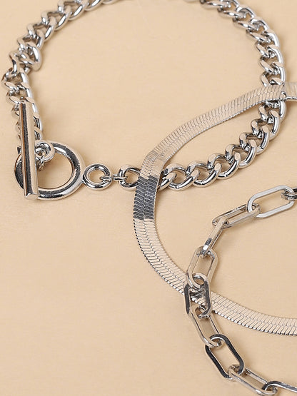 Misbu Assorted Silver-Tone Bracelet - Set Of 3