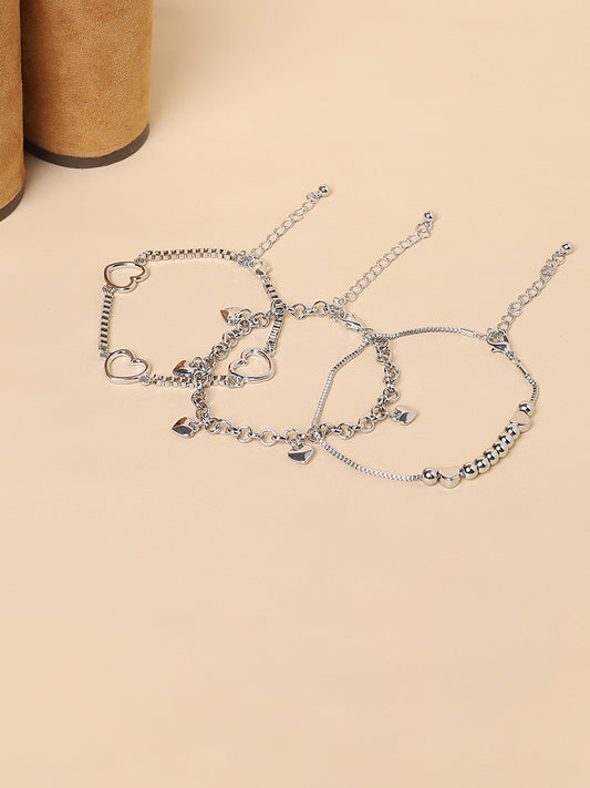 Misbu Assorted Silver-Tone Bracelet - Set Of 3