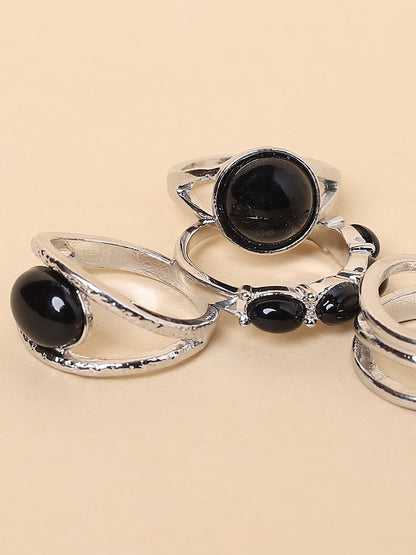 Misbu Assorted Evil Eye And Twisted Rings - Set Of 4