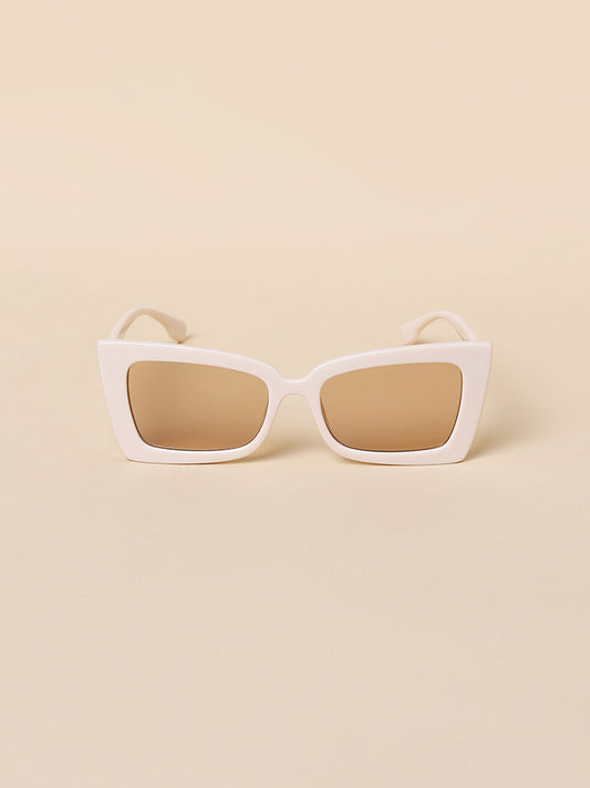 Misbu Xclusive Rectangle Sunglasses - Beige