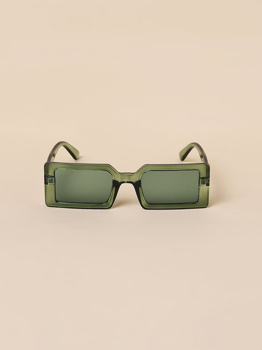 Misbu Xclusive Green Rectangle Sunglasses
