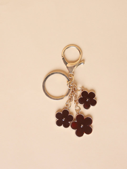 Misbu Burgundy Daisy Bag Charm