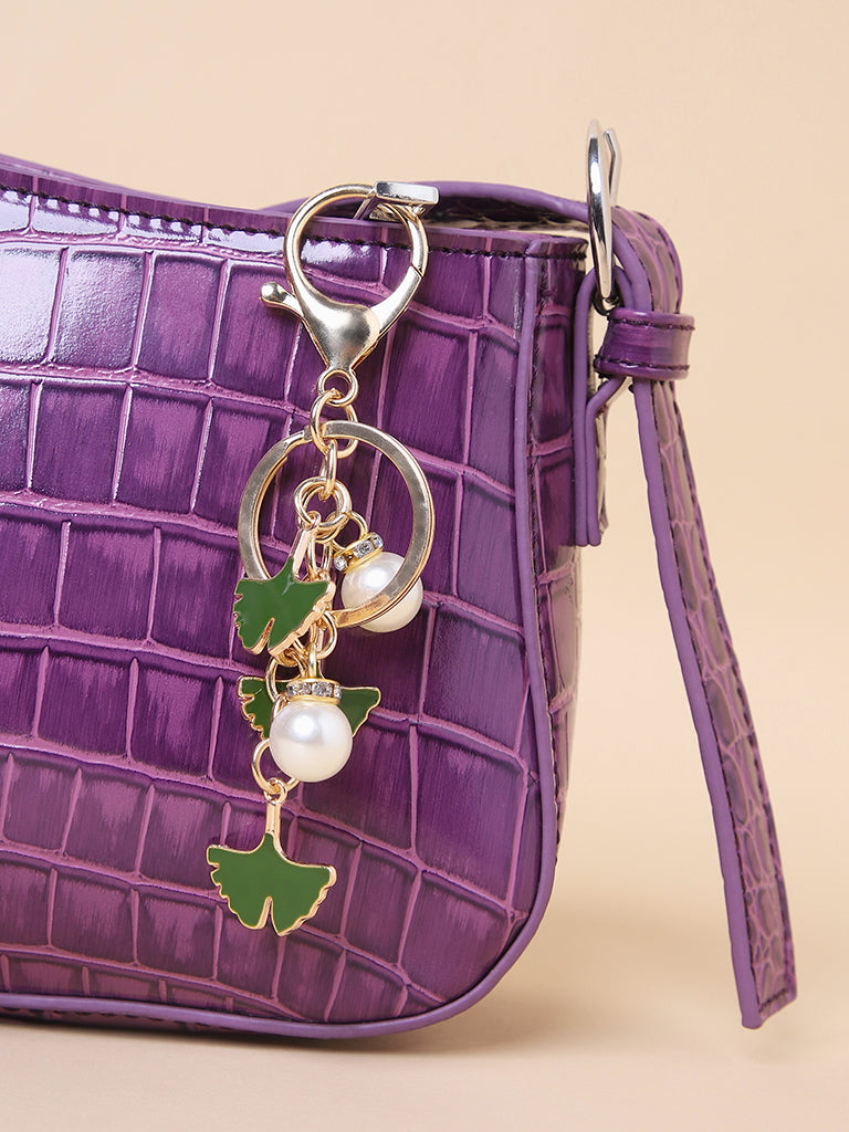 Misbu Black Leaf Bag Charm