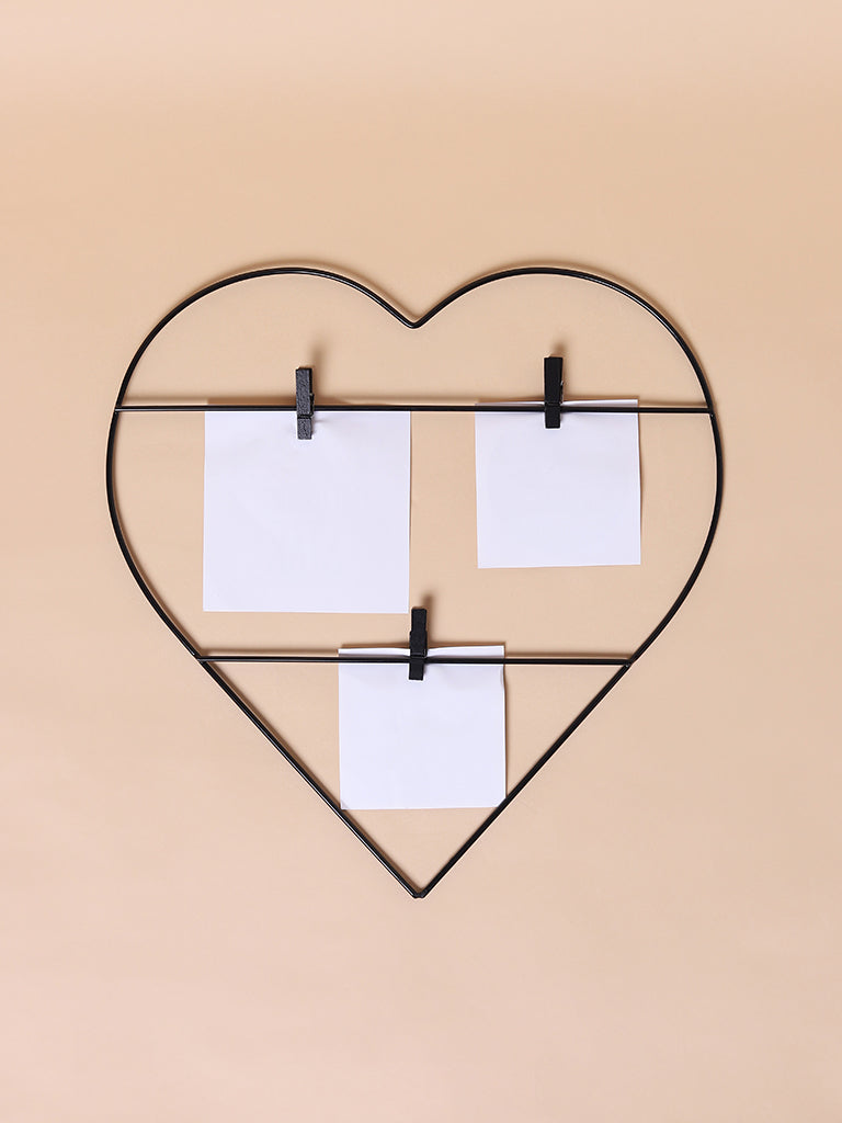 Misbu Black Small Heart Grid Frame