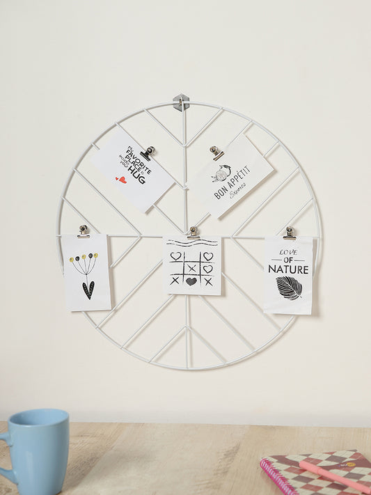 Misbu White Circular Shape Grid Frame