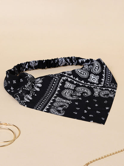 Misbu Black Floral Scarf