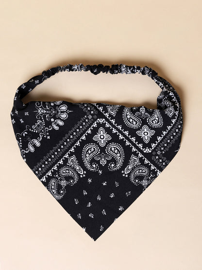 Misbu Black Floral Scarf