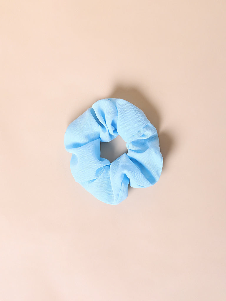 Misbu Blue Floral & Pleated Hard Hair band - Set of 2