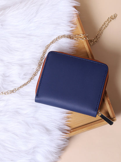 Misbu Blue Plain Small Wallet