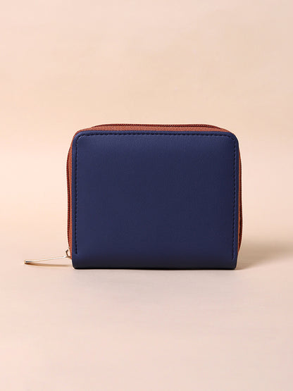 Misbu Blue Plain Small Wallet