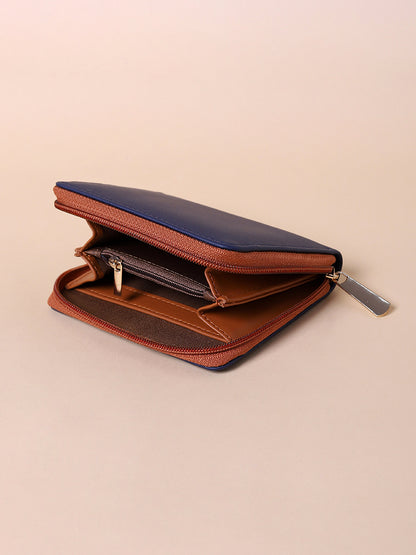 Misbu Blue Plain Small Wallet